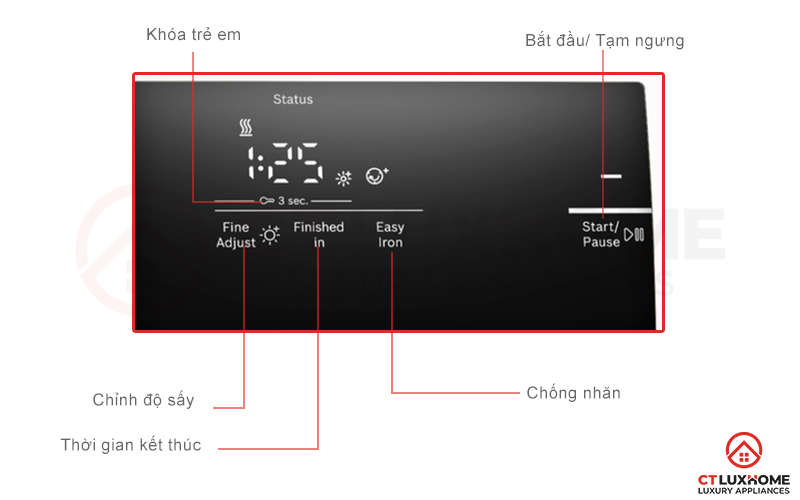 Lựa chọn thêm các chương trình bổ sung hỗ trợ sấy quần áo hiệu quả hơn