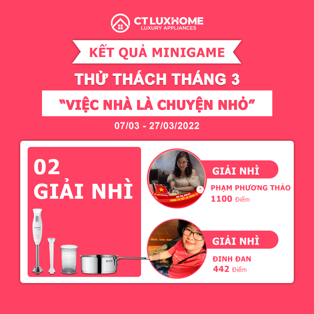 Kết quả giải nhì.