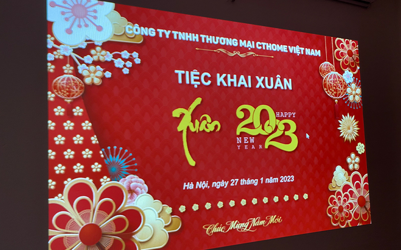 Banner tiệc khai xuân Quý mão 2023 của CTHome