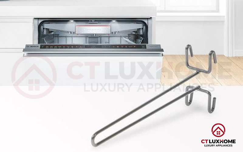 Phụ kiện kẹp giữ chai cho máy rửa bộ bát đĩa Bosch.