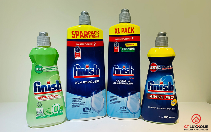 Nước làm bóng là chất tẩy rửa cho máy rửa bát cực kỳ quan trọng.