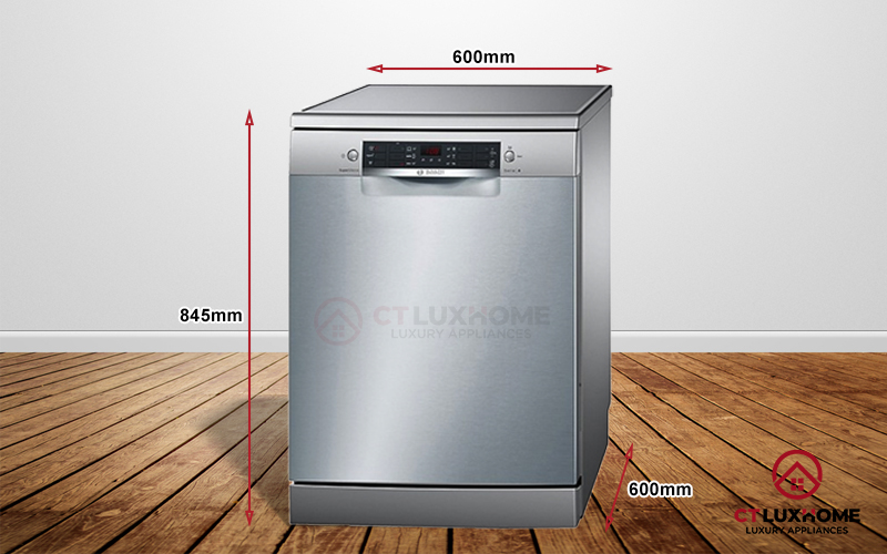 Kích thước máy rửa bát serie 4 Bosch độc lập.