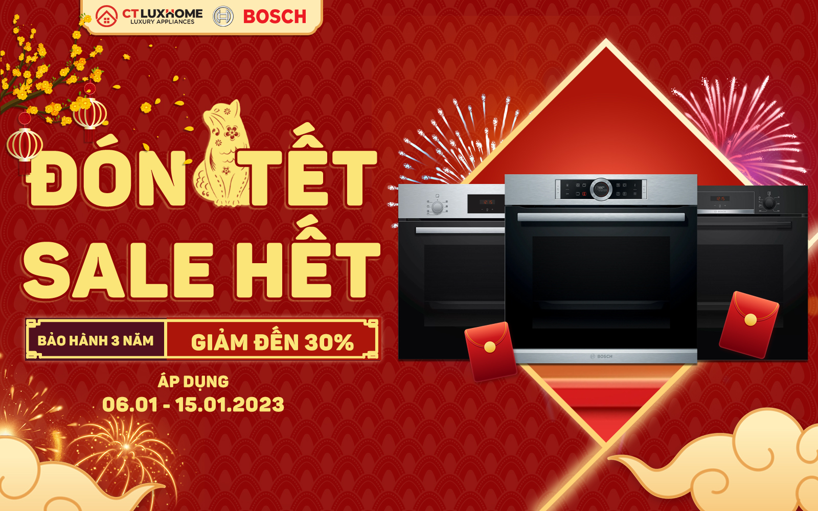 [ĐÓN TẾT - SALE HẾT] GIẢM ĐẾN 30% KHI MUA THIẾT BỊ BẾP TẠI CT LUXHOME 5