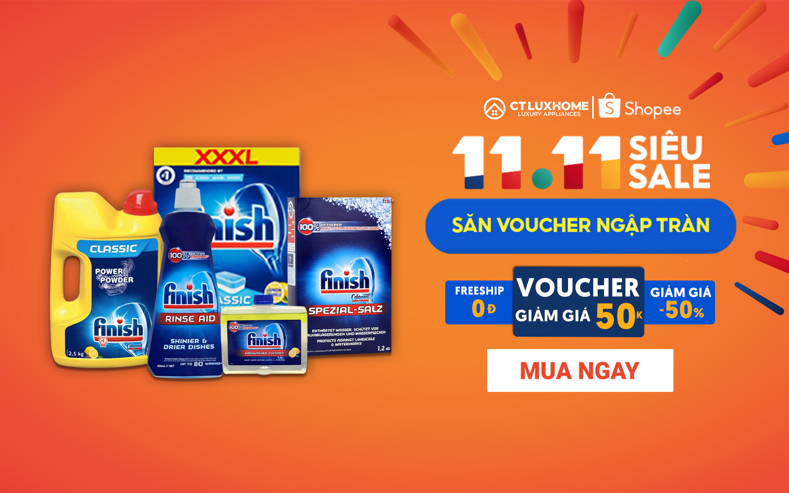 CTLUXHOME x SHOPEE: SIÊU SALE 11.11 - BẮT TREND GIÁ SỐC, GIẢM ĐẾN 50%