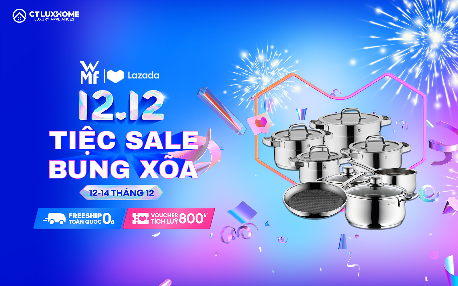 [CTLUXHOME x LAZADA]: TIỆC SALE BUNG XÕA, GIẢM SÂU LÊN ĐẾN 50%