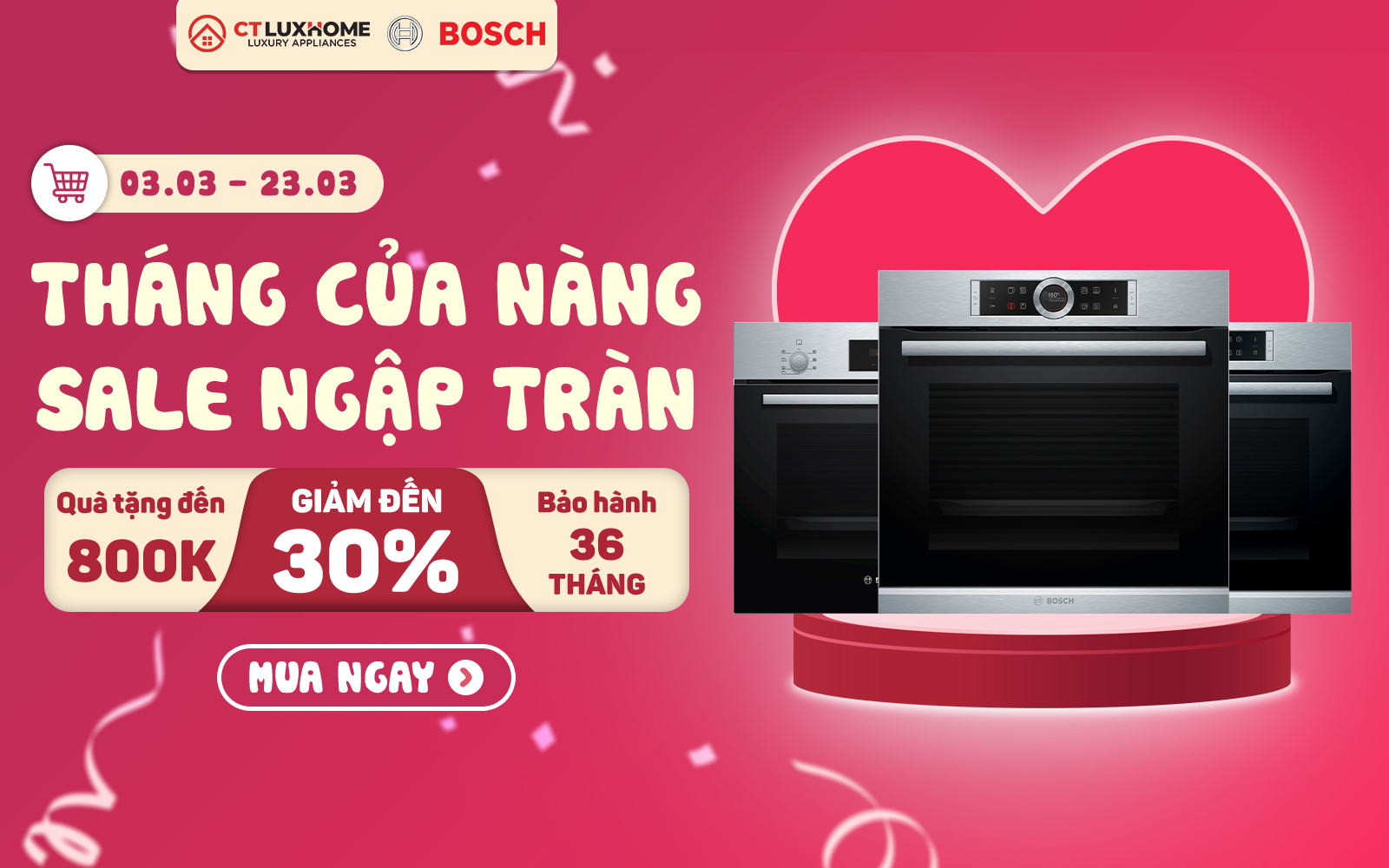 [THÁNG CỦA NÀNG - SALE NGẬP TRÀN] GIẢM ĐẾN 30% KHI MUA LÒ NƯỚNG TẠI CTLUXHOME