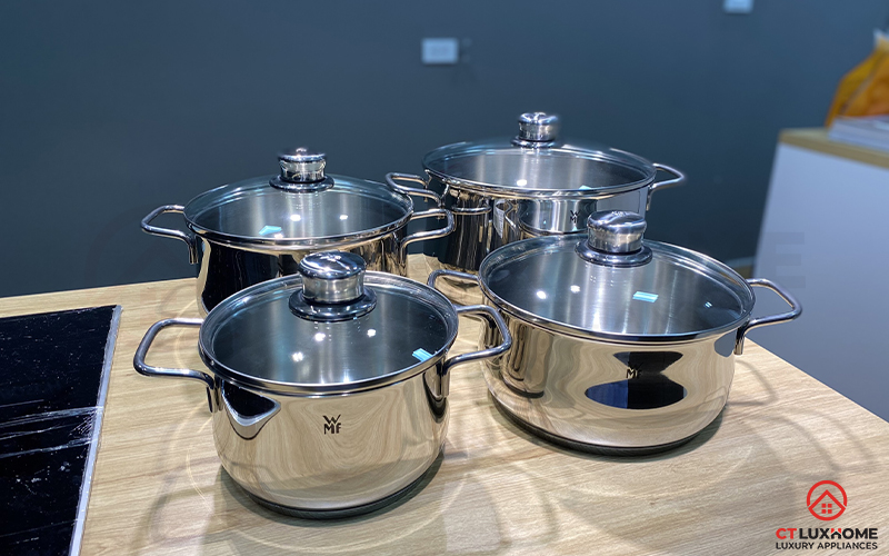 Hình ảnh thực tế bộ nồi WMF Diadem Plus 4PC Cookware Set