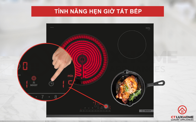 Hẹn giờ tắt bếp giúp bạn chủ động hơn trong nấu nướng