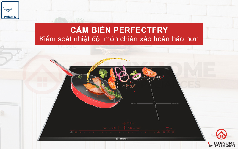 Cảm biến PerfectFry giúp món chiên xào ngon hơn, hoàn hảo hơn.