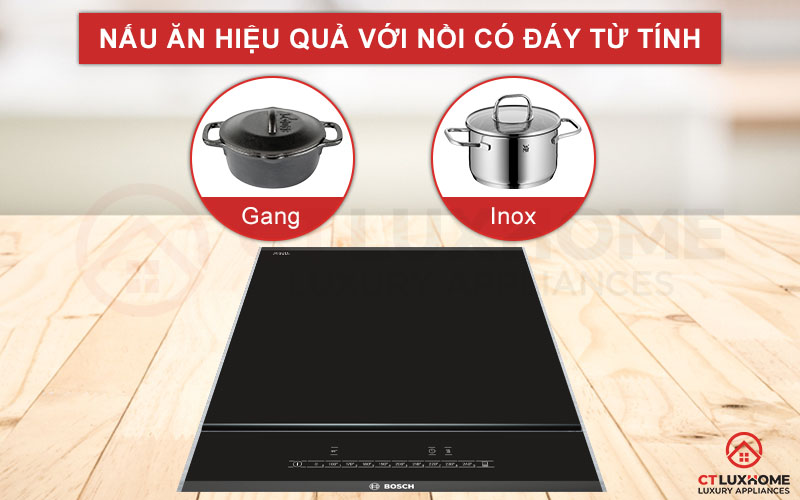 Lựa chọn các loại nồi, chảo có đáy từ tính giúp nấu ăn hiệu quả hơn.