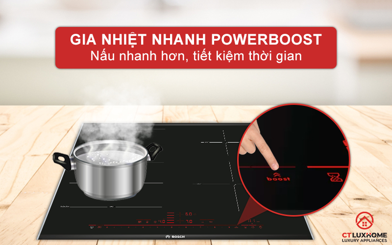 Làm chín thức ăn nhanh chóng với chức năng gia nhiệt nhanh PowerBoost.