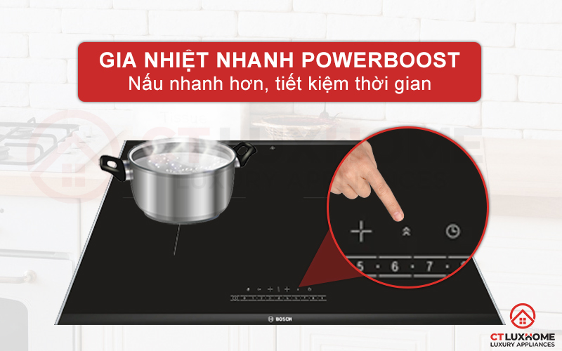 Tăng thêm 50% công suất, tiết kiệm thời gian hơn khi kích hoạt PowerBoost.