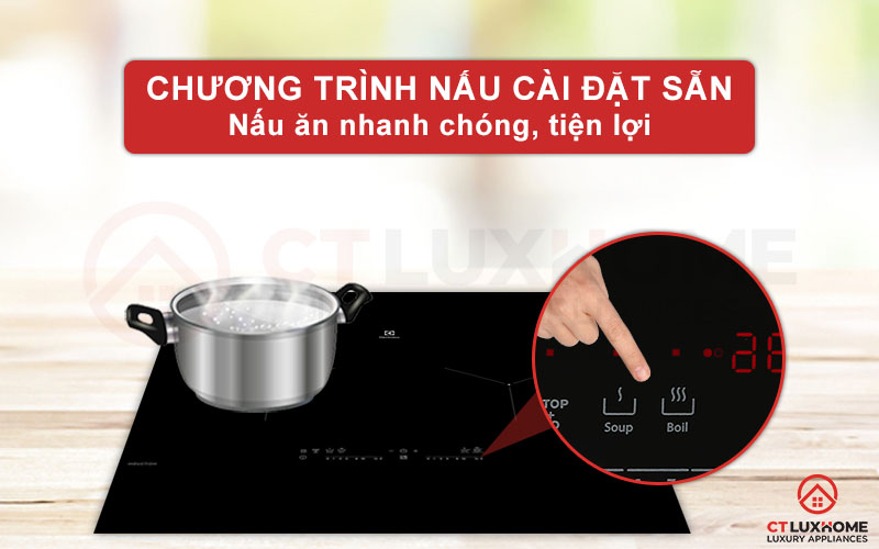 Tiện lợi hơn khi lựa chọn các chương trình nấu được cài sẵn