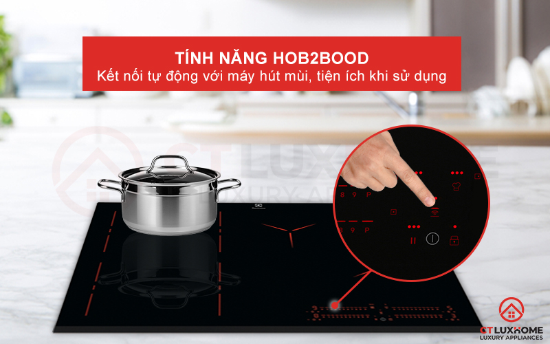 Tính năng Hob2Bood tự động kết nối với máy hút mùi 