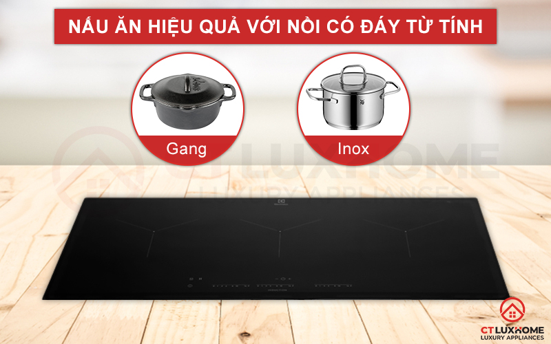 Nấu ăn hiệu quả với nồi có đáy từ tính