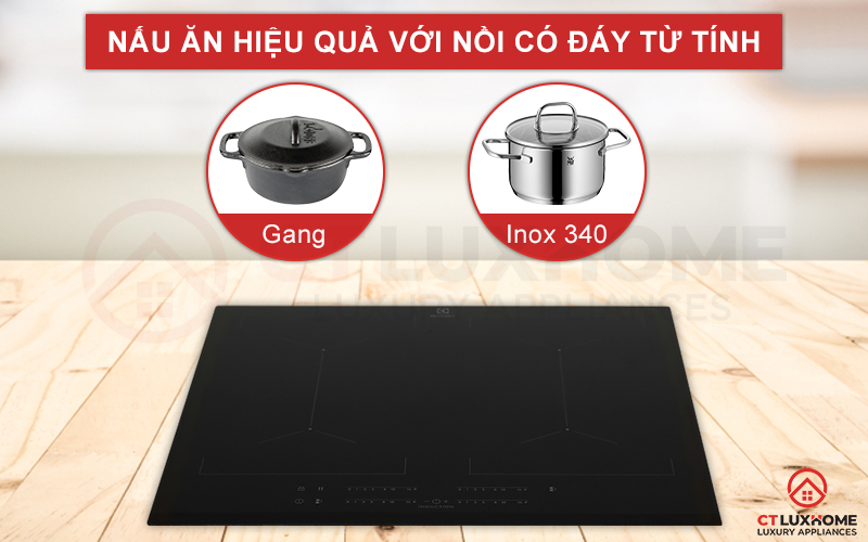 Lựa chọn nồi nấu phù hợp khi bếp chỉ tiếp nhận nồi chảo có đáy từ tính