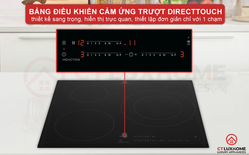 Thao tác dễ dàng với bảng điều khiển cảm ứng trượt DirectTouch