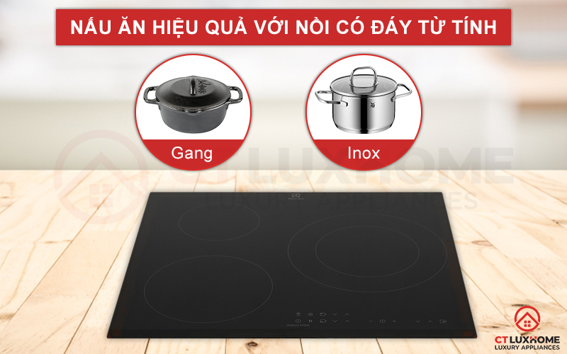 Lựa chọn nồi nấu phù hợp khi bếp chỉ tiếp nhận nồi chảo có đáy từ tính