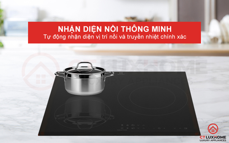 Tự động nhận nồi và truyền nhiệt chính xác, linh hoạt