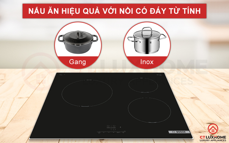 Lựa chọn nồi nấu phù hợp khi bếp chỉ dùng các nồi chảo có đáy từ tính