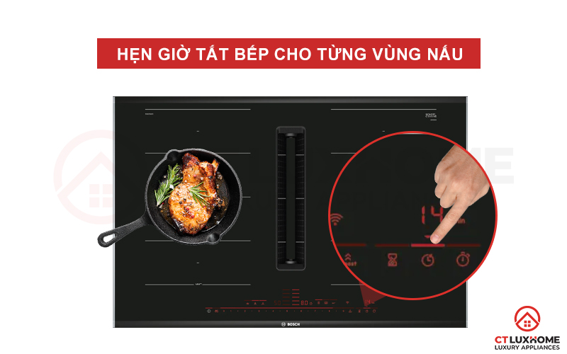 Người dùng có thể hẹn số giờ mà bếp tự động tắt