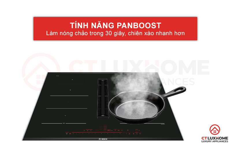 Làm nóng chảo nhanh chóng với tính năng PanBoost