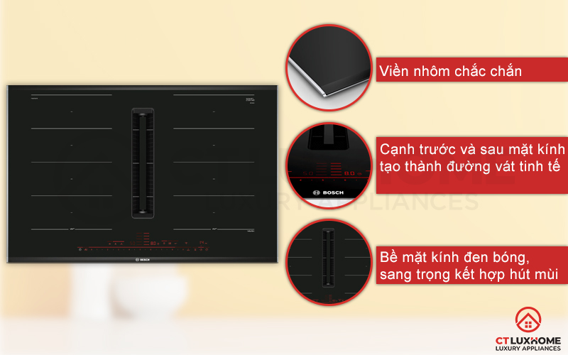 Thiết kế viền nhôm chắc chắn, bề mặt phẳng bóng đẹp