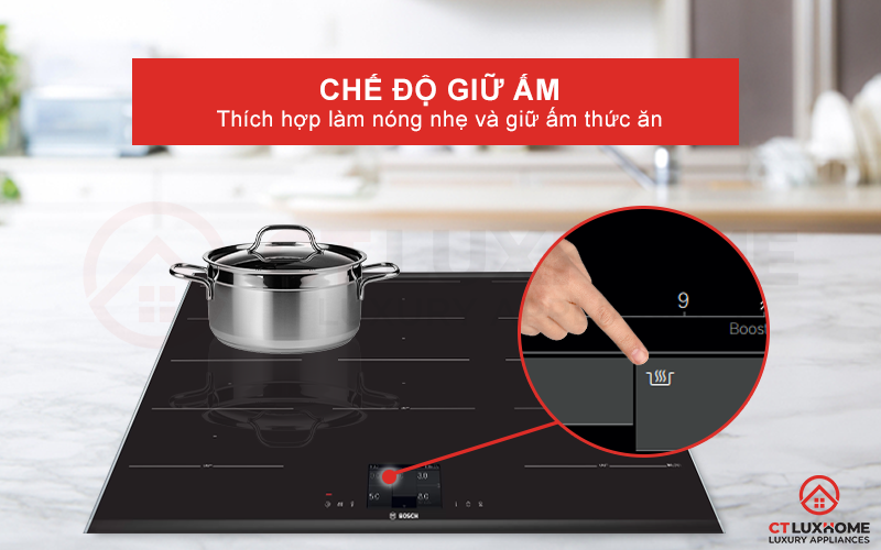 Kích hoạt chế độ giữ ấm khi bạn cần làm nóng nhẹ hoặc giữ ấm thức ăn