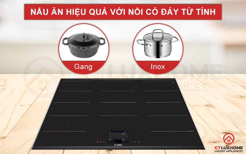Lựa chọn nồi nấu phù hợp khi bếp chỉ nhận nồi chảo đáy từ
