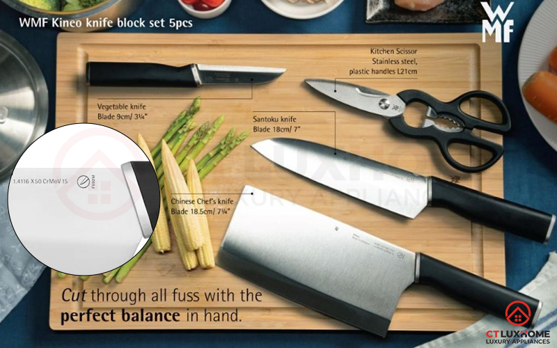 Chất liệu X50CrMoV15 mang lại sự chắc chắn bền bỉ 