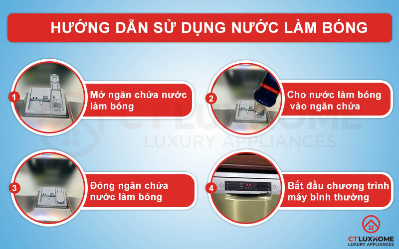 Cách sử dụng Nước làm bóng 800ml 