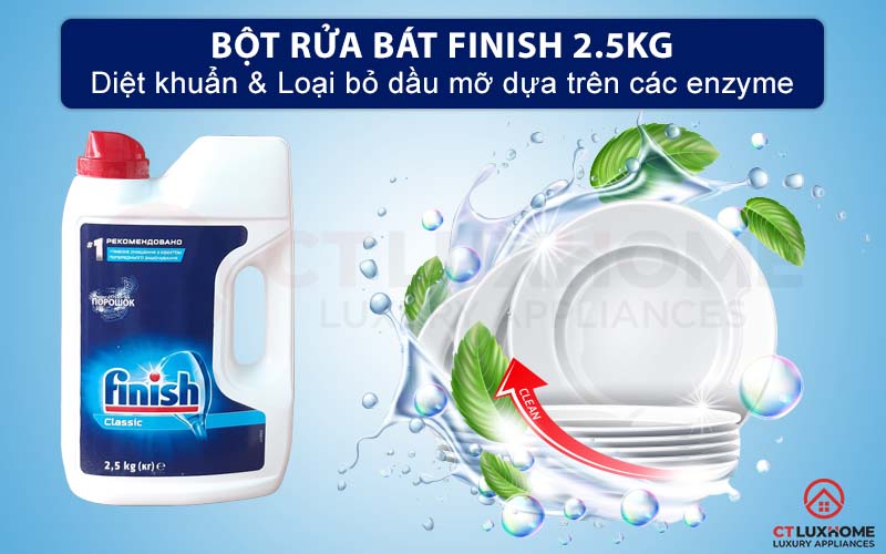 BỘT RỬA CHÉN BÁT FINISH CLASSIC 2.5KG KHÔNG HƯƠNG BRFINISH25 1