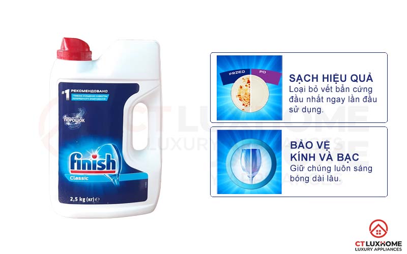 BỘT RỬA CHÉN BÁT FINISH CLASSIC 2.5KG KHÔNG HƯƠNG BRFINISH25 3