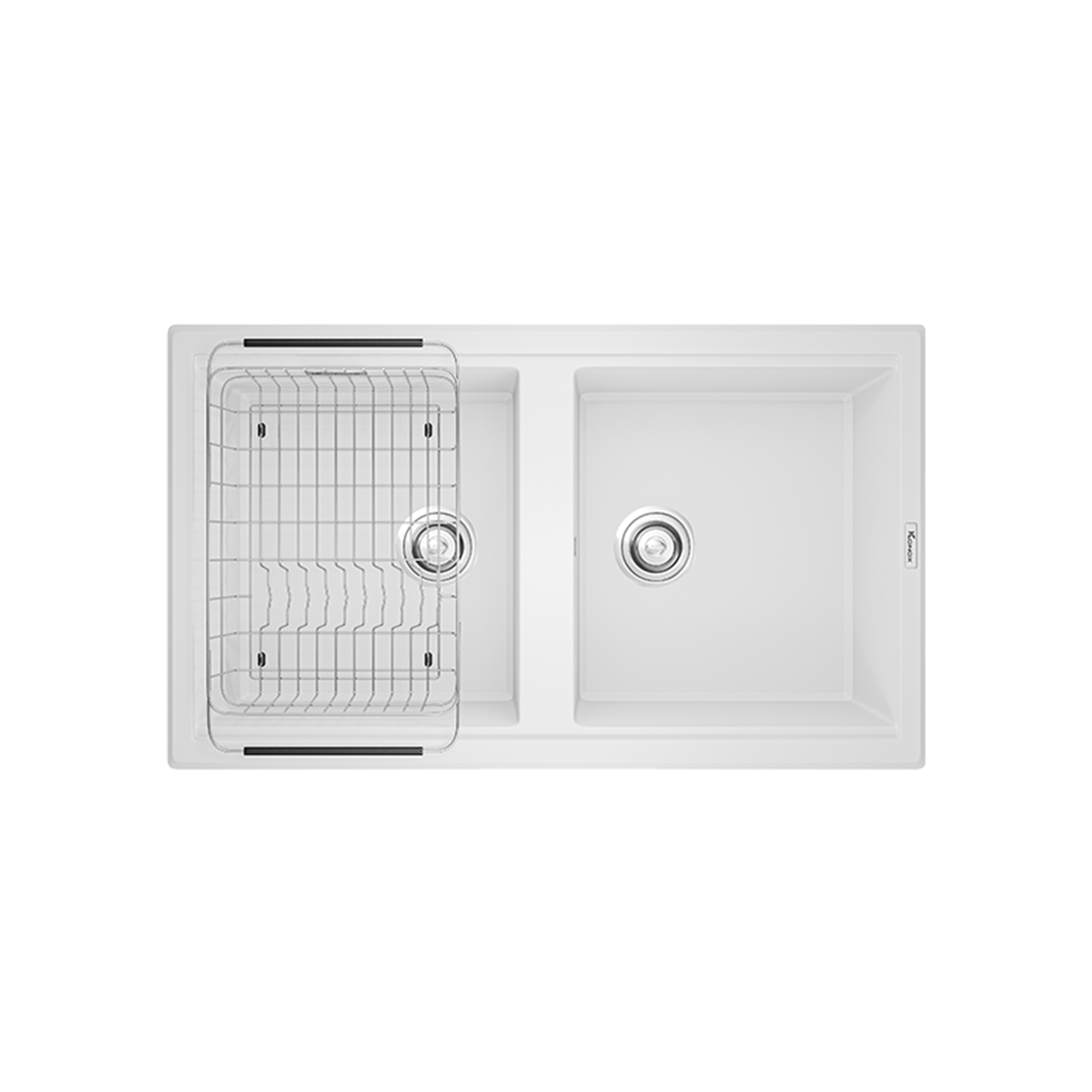 CHẬU RỬA CHÉN BÁT KONOX GRANITE PHOENIX 860 WHITE SILVER PHOENIX860WHITESILVER