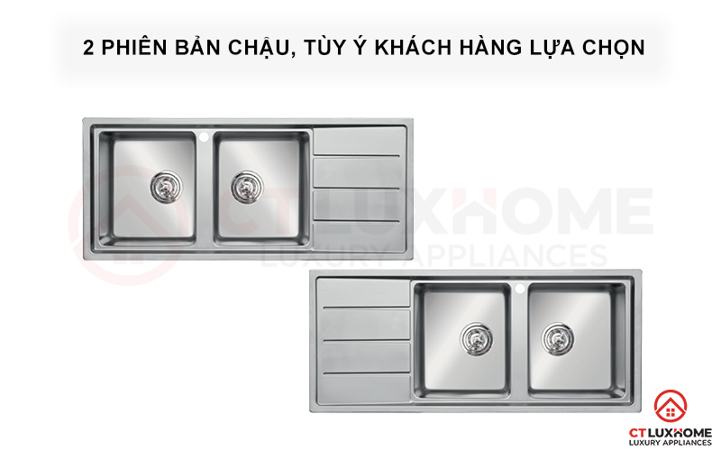2 phiên bản chậu khác nhau, tùy ý khách hàng lựa chọn