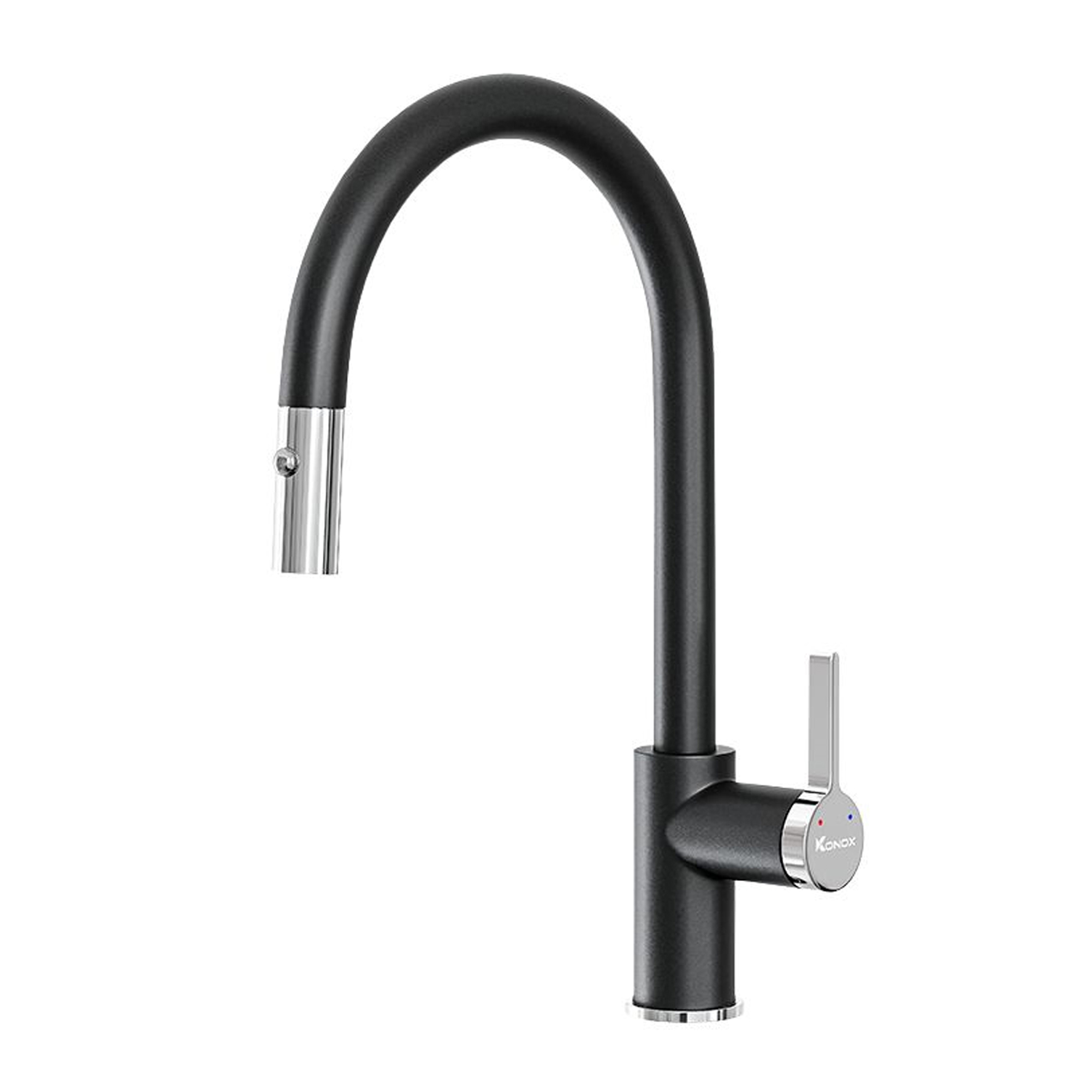 VÒI RỬA CHÉN BÁT DÂY RÚT KONOX ALTO BLACK ALTOBLACK