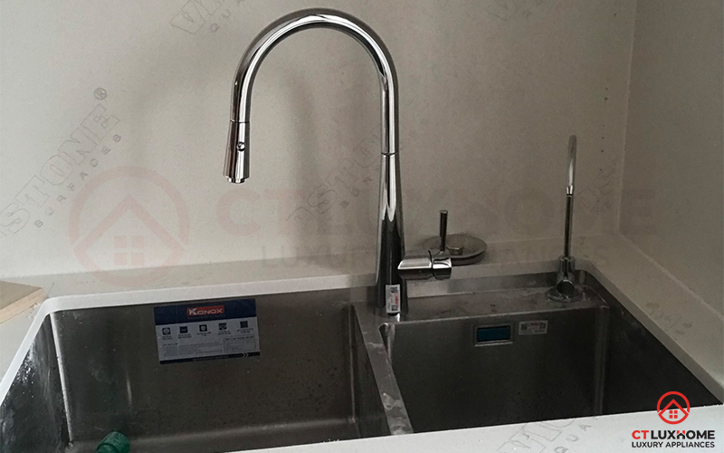 Ảnh thực tế vòi rửa chén bát Konox KN1901C