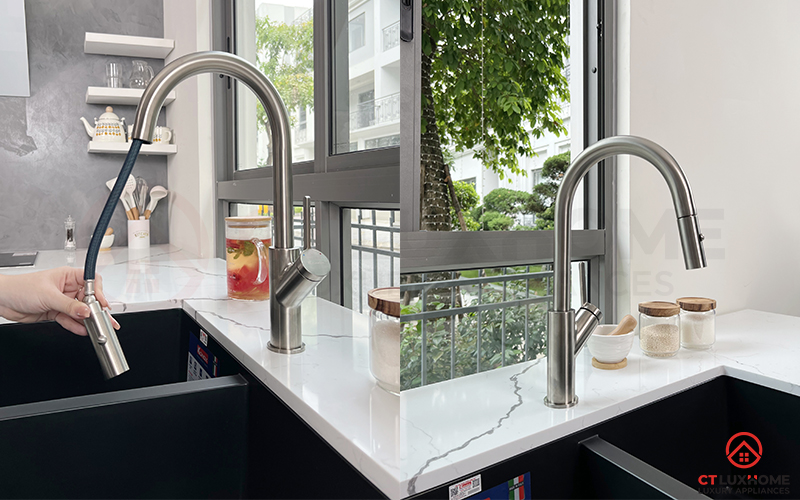 Hình ảnh thực tế của vòi Konox Ponte Nickel