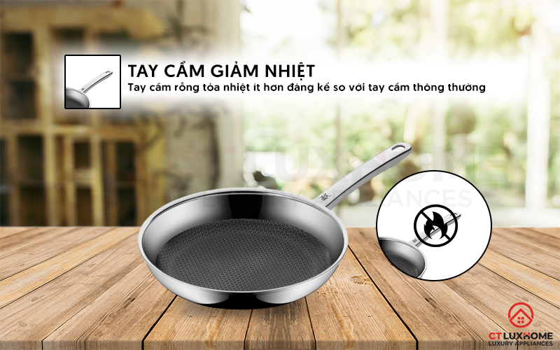 Thiết kế tay cầm giảm nhiệt an toàn sử dụng