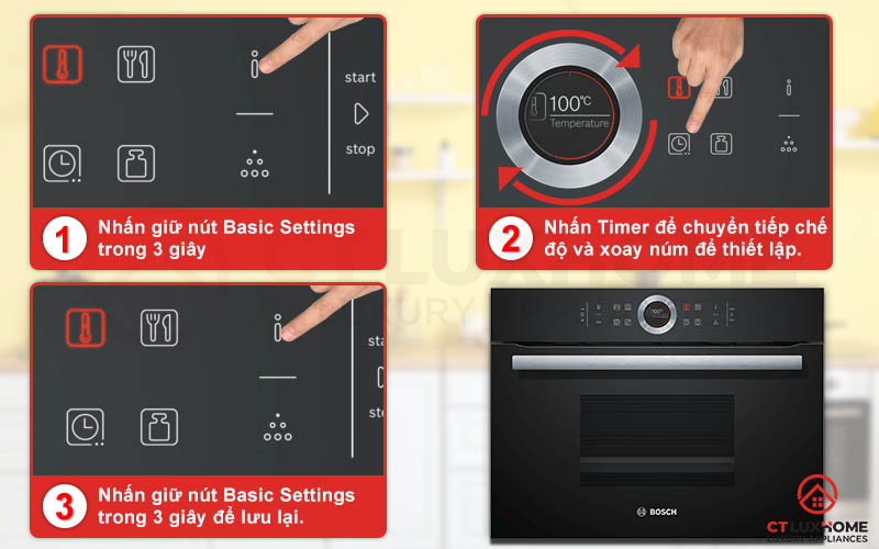 Cài đặt chế độ cơ bản chỉ với một nút ấn