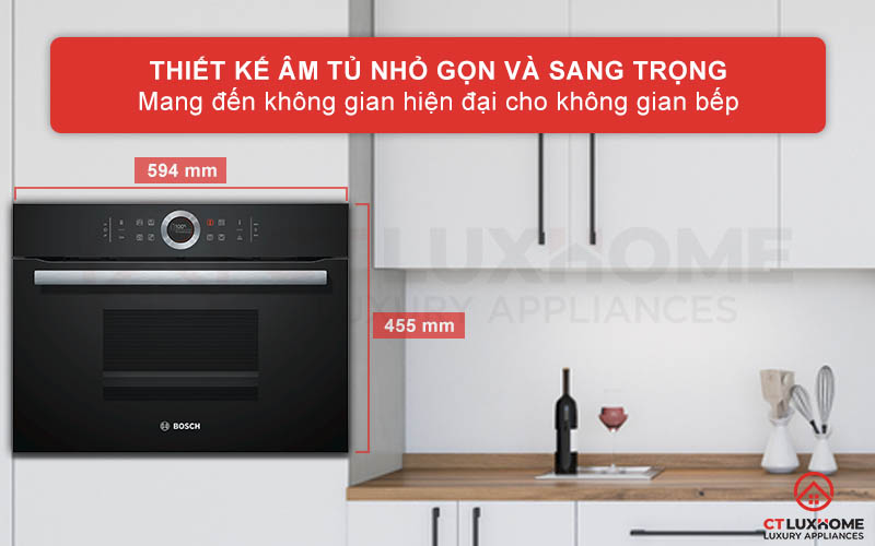 Thiết kế âm tủ sang trọng mang đến sự thẩm mỹ cho không gian bếp