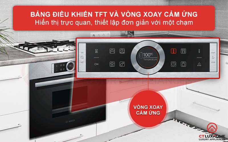 Bảng điều khiển cảm ứng TFT với vòng xoay cảm ứng hiện đại