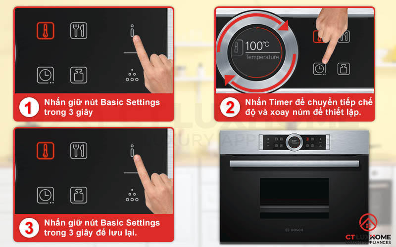 Cài đặt chế độ cơ bản dễ dàng chỉ với một nút nhấn