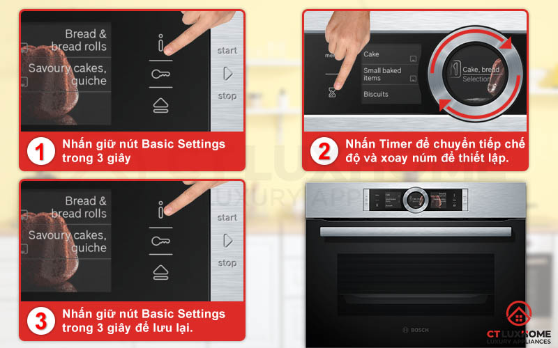Cài đặt chế độ cơ bản dễ dàng chỉ với một nút nhấn