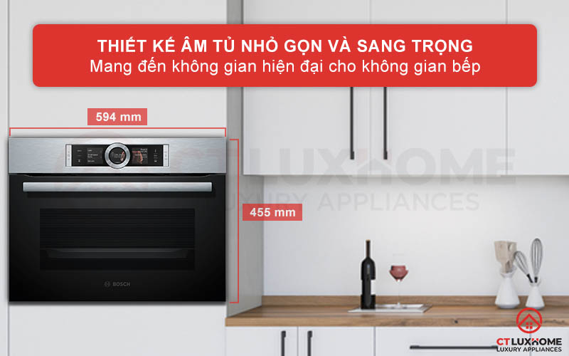 Thiết kế âm tủ sang trọng mang đến sự thẩm mỹ cho không gian bếp