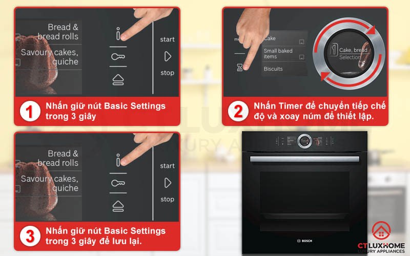 Cài đặt chế độ cơ bản dễ dàng chỉ với 1 nút ấn