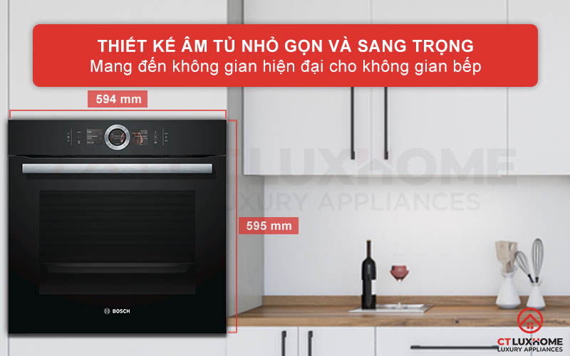 Thiết kế âm tủ sang trọng mang đến sự thẩm mỹ cho không gian bếp