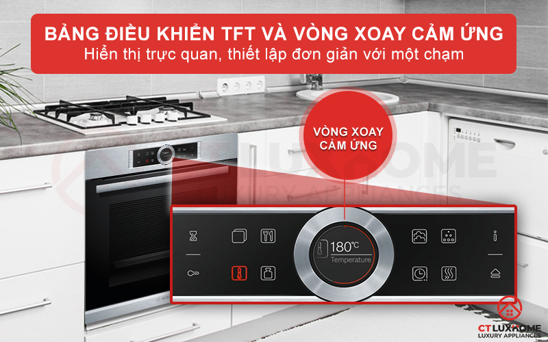 Bảng điều khiển cảm ứng TFT đi kèm vòng điều khiển hiện đại