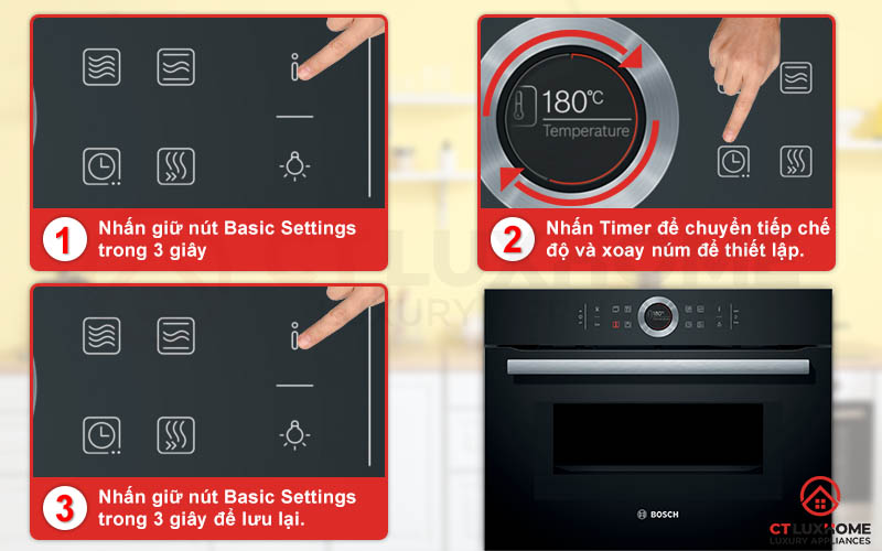 Thiết lập chế độ cơ bản nhanh chóng với các thiết lập đơn giản