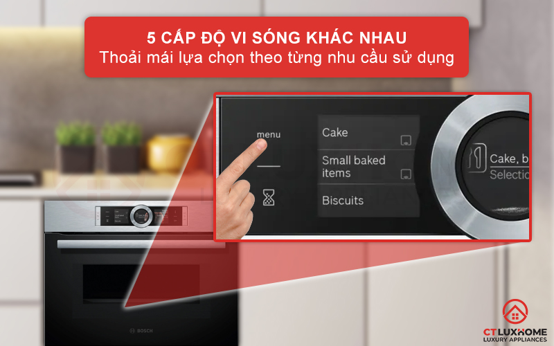 Hâm nóng và rã đông với 5 cấp độ vi sóng khác nhau